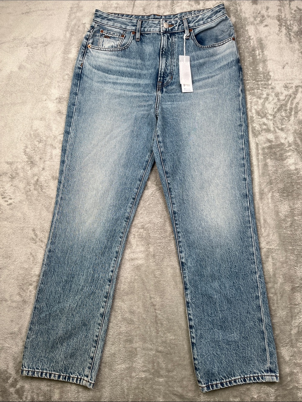 NEW Outerknown 29, 8 Women The Strand Straight-Leg Jeans 100% Organic Cotton SEA